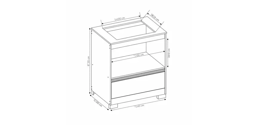 Balcão P/ Cooktop(04 Bocas)Notável NT3110 -Branco - Image 2