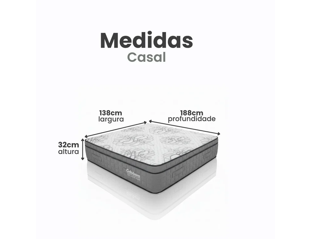 Colchão Casal Ortobom Exclusive Sleep 1,38x1,88x32 (Mola) - Image 2