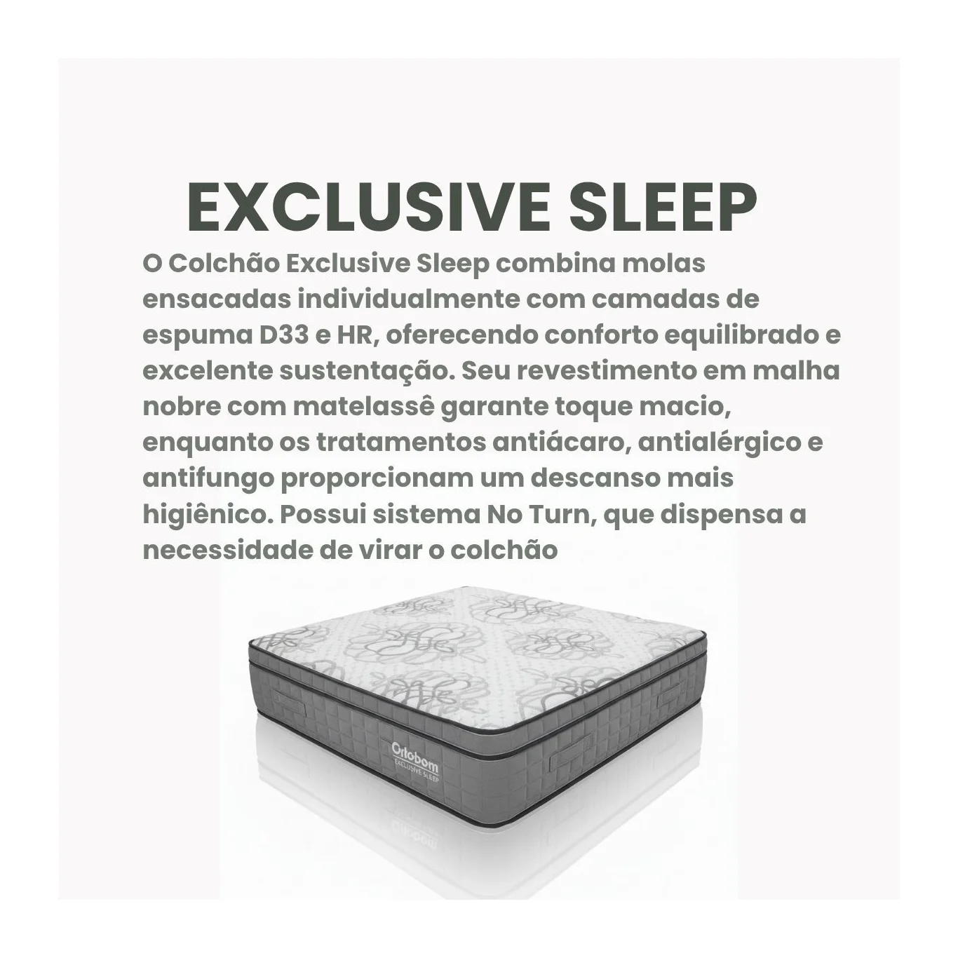 Colchão Casal Ortobom Exclusive Sleep 1,38x1,88x32 (Mola) - Image 3