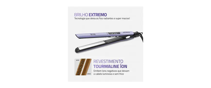 Prancha Mondial P-26 Lilas -Bivolt - Image 2