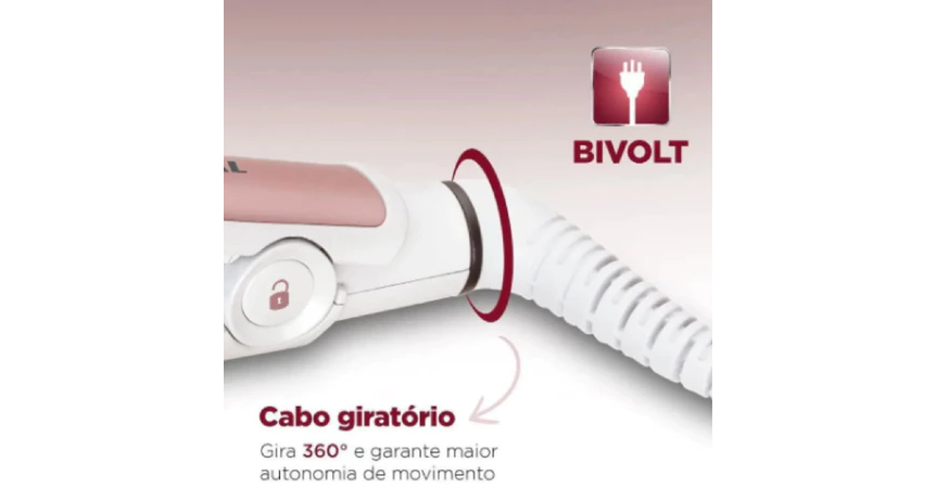 Prancha Mondial P-50 White Rose -Bivolt - Image 2