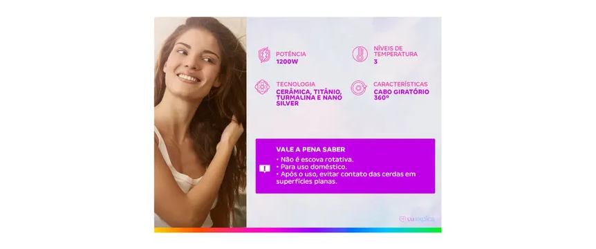 Escova Secadora Mondial ESJU01 Rose -Bivolt - Image 3